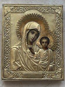 Икона "Казанская Пресвятая Богородица" Серебро