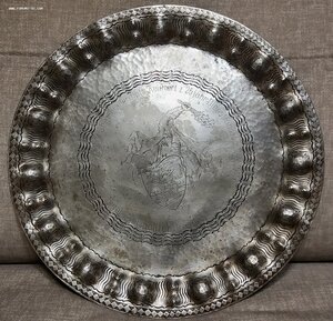 Бомбическая настенная тарелка Дрезден 1944 год.Сталь.Рейх.