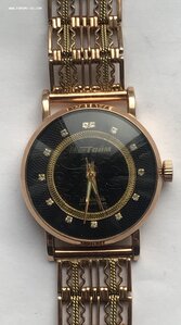 Золотые наручные мужские часы Мактайм с бриллиантами