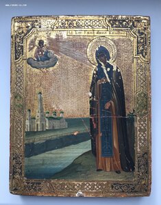 Икона святая Анна Кашинская. По золоту.