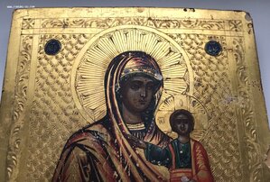 Икона Смоленская Богородица. По золоту.