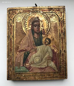 Икона Козельщанская Богородица. По золоту.