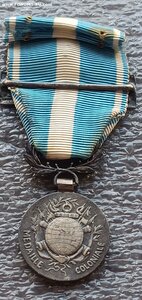 Колониальная медаль c планкой Дальний Восток серебро Франция
