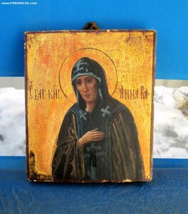Икона Святая благоверная княгиня Анна Кашинская на золоте 19