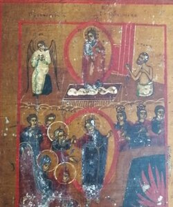 икона "Воскресение Христово, двунадесятые праздники" XIX в.
